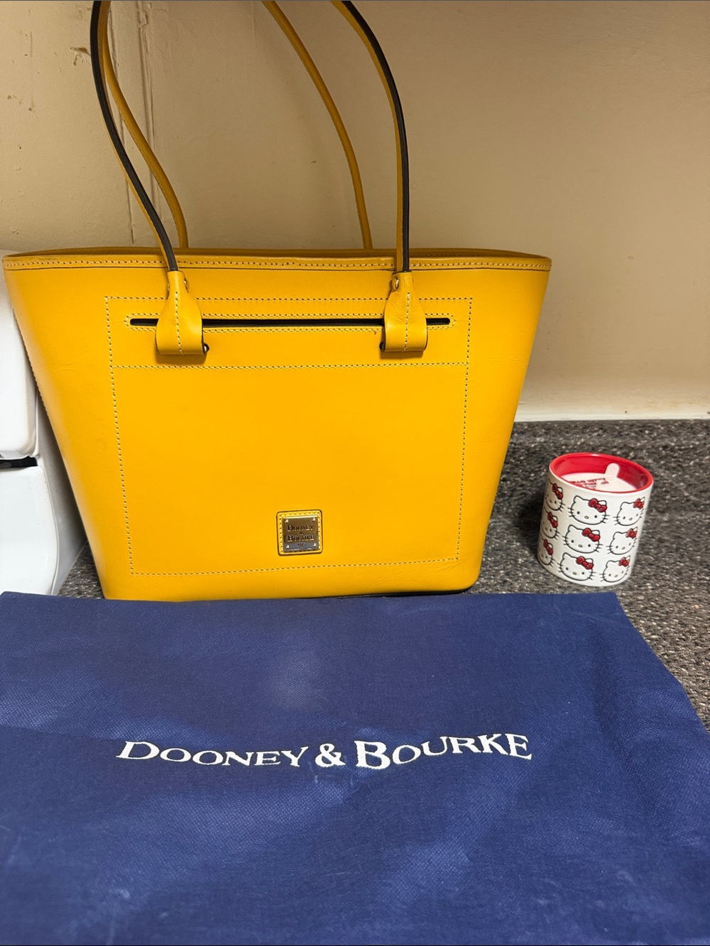 Dooney & Bourke Bright Yellow Leather Tote